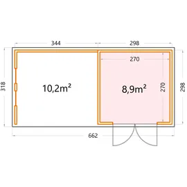 Telluria Metallgerätehaus Classico 3,03 x 2,18 m Lichtgrau