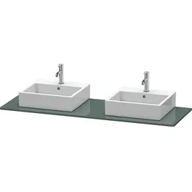 Duravit XSquare Konsole XS063HB3838 160x55cm, mit zwei Ausschnitten, Dolomiti Grey hochglanz