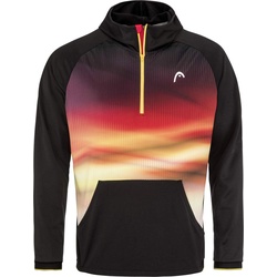 Head Tennis Kapuzenpullover DTB Power Hoodie schwarz/rot Jungen