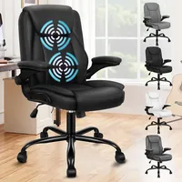 Luxuskollektion Bürostuhl Leder Schwarz