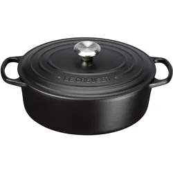 Le Creuset Gusseisen Bräter oval 29 cm schwarz