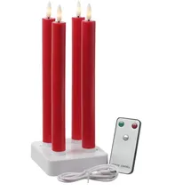 MARELIDA LED Stabkerzen LISA 25 cm rot 4 St.