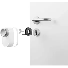 SwitchBot Smart-Lock-System Ultra Bundle weiß, Keypad Touch, Hub Mini - Geldbörsen Finder Elektronisches Türschloss, Weiß