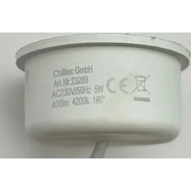 ChiliTec 23289 Led-modul 'piatto W5" neutralweiß 120°, 4200k, 230V, 5w, 400lm, Ø50x24mm - Weiß