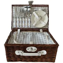 Hti-Living Picknickkorb für 2 Personen Finie 1 St. 37 x 22 x 20 cm braun