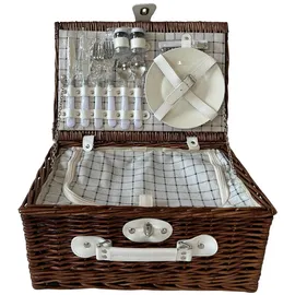 Hti-Living Picknickkorb für 2 Personen Finie 1 St. 37 x 22 x 20 cm braun