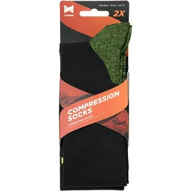 xtreme sockswear Kompressionsstrümpfe »2er Pack« 2, 2 Paar tlg. mit elastischer Rippstruktur XTREME sockswear MULTI BLACK