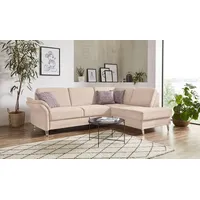 sit&more Ecksofa Clio L-Form, wahlweise mit Bettfunktion und Bettkasten, inklusive Federkern beige