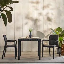 PROGARDEN King Bistrotisch 79 x 79 x 72 cm anthrazit
