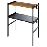 letti moderni Blumentreppe 60 x 32 cm Schwarz/Walnuss