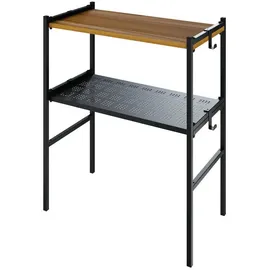 letti moderni Blumentreppe 60 x 32 cm Schwarz/Walnuss