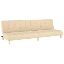 vidaXL Schlafsofa 2-Sitzer Creme Stoff