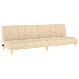 vidaXL Schlafsofa 2-Sitzer Creme Stoff