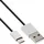 InLine Inline® USB 2.0 Kabel, USB-C Stecker an A Stecker, schwarz/Alu, flexibel, 1m