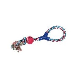 Ziehseil als Ring mit Tennisball