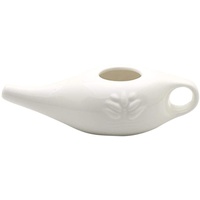 Lipeed Neti Pot, 250ml Keramik Neti Pot Nasendusche Nose Waschkomfortabler Ausgusstopf zur Nasenspülung, Erstaunliche Gesundheit Keramik Neti Pot und Himalaya Neti Salz