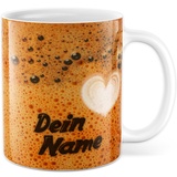 Tasse personalisierbar Geschenk Geschenkidee Kaffee-Liebhaber Kaffee-Becher Kaffeetasse Tasse mit Namen lustig personalisiert eigener Name Teetasse Kaffee-Fan (Weiß)