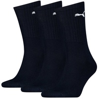 Puma Unisex Sportsocken, 3 Paar - Tennissocken, Crew Sport Socken, einfarbig Blau 43-46