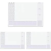 SIGEL HO355 Papier-Schreibtischunterlage, ca. DIN A2, mit aktuellem 3-Jahres-Kalender und Wochenplan, 30 Blatt, Schreibunterlage aus nachhaltigem Papier (Packung mit 3)