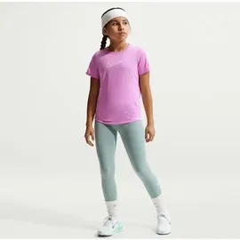 Nike Kinder Unterjacke G NK DF ONE STD SS TOP HBR, Größe M in Pink LT MAGENTA/WHITE