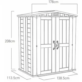 Tepro Factor 6x3 1,74 x 1,14 m taupe/beige