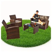 MuCoLa 4tlg. rattansofa Set Sitzgarnitur Gartenmöbel Polyrattan sofa möbel Lounge M01