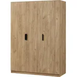 [en.casa] Kleiderschrank Eiselfing 176x120x52 cm 4 Fächer