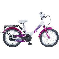 BBF Fips 16 Zoll Fahrrad Kinderfahrrad ab 4 Jahre Kinder Fahrrad ab 105 cm Kinderräder Kinderrad Mädchen Jungen, Farbe:violett/weiß