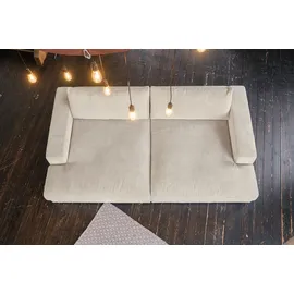 KAWOLA Big Sofa Madeline Cord cremeweiß