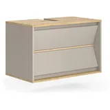 Vicco Waschbeckenunterschrank Edelin, Cashmere/Artisan, 80 x 50 cm mit 2 Schubladen grau Ø 80 cm x 80 cm x 50 cm x 45 cm