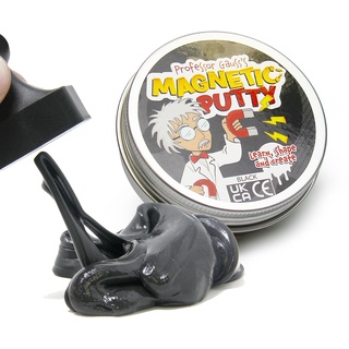 Professor GaussTM Magnetputty Mit Skittle Magnet Für Kinder, Jungen, Mädchen, Wissenschaft, Lernen und Spaß - Schwarze GOO