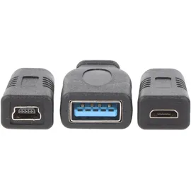 Heitech USB-C Adapter 3 m Schwarz