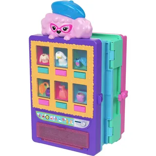 POLLY POCKET Kleidergeschäft Spielset - Funktionierender Verkaufsautomat, 2-stöckiges Spielset, 2 Puppen, 1 niedlicher Pudel und über 35 Zubehörteile zum Stylen und Geschichtenerzählen, HKW12