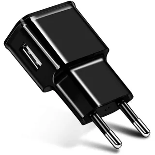 USB Ladegerät, Mini Ladegerät, Wandladegerät, USB Netzteil Schwarz