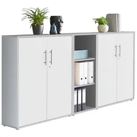 moebel-dich-auf TABOR 8 Büroschrank 0,8 x 0,4 x 1,8 grau