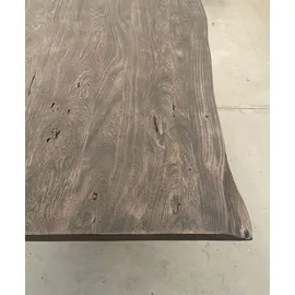 g+k möbelvertriebs Baumtisch "Pune" 180x90cm Akazie grau & Eisen schwarz - Grau/Schwarz