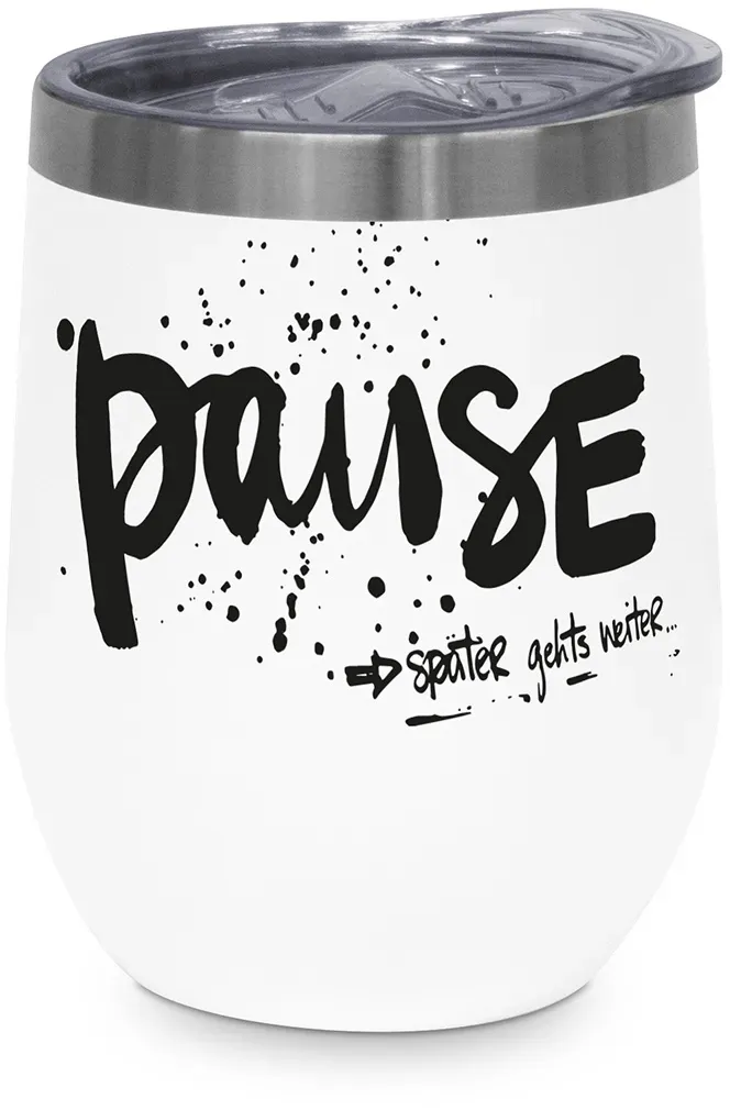 Design@Home Thermobecher Pause 0,35l - weiß