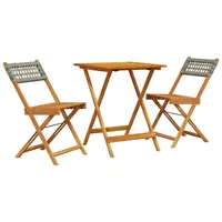 vidaXL Bistro-Set 3-tlg. Grau