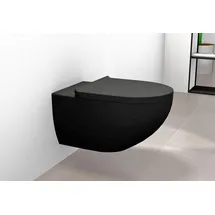 Bernstein Wand-WC E-9030 spülrandlos mit Soft-Close-Deckel Schwarz matt
