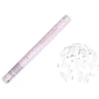 Partydeco Konfettikanone 60 cm Weiß