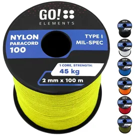 GO!elements Paracord 100 gelb 100 m