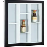 VCM Serry Wandregal 66 x 66 x 14 cm Schwarz und Weiß