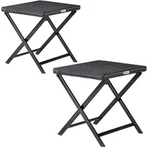 CASARIA Campinghocker 2er Set Schwarz