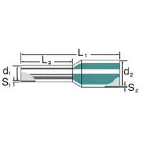 Weidmüller Aderendhülse L.L1/L2 14,0/8,0mm grau m.Ku.-Kragen