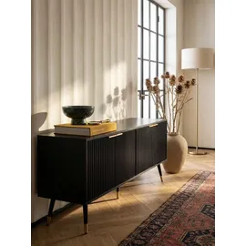 KADIMA DESIGN Lowboard 150x60x39 cm Schwarz/Eiche Foliert