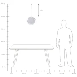 Beliani Hängeleuchte Drava