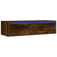 VidaXL TV-Schrank mit LED-Leuchten Räuchereiche 100x35,5x25 cm