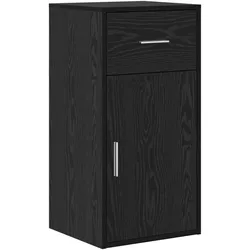 vidaXL Schwarzer Eichenlagerschrank Schwarze Eiche