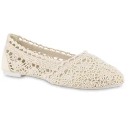 Damen Klassische Ballerinas in Beige