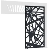 Weide Dekorative Aluminium Wand für Weide Pergola 1,23m abstraktes Design in Anthrazit